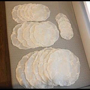 Rare Vintage Asian Linen Doilies